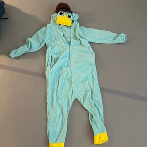 Perry the Platypus/Agent P Youth Button Up Fleece Onesie